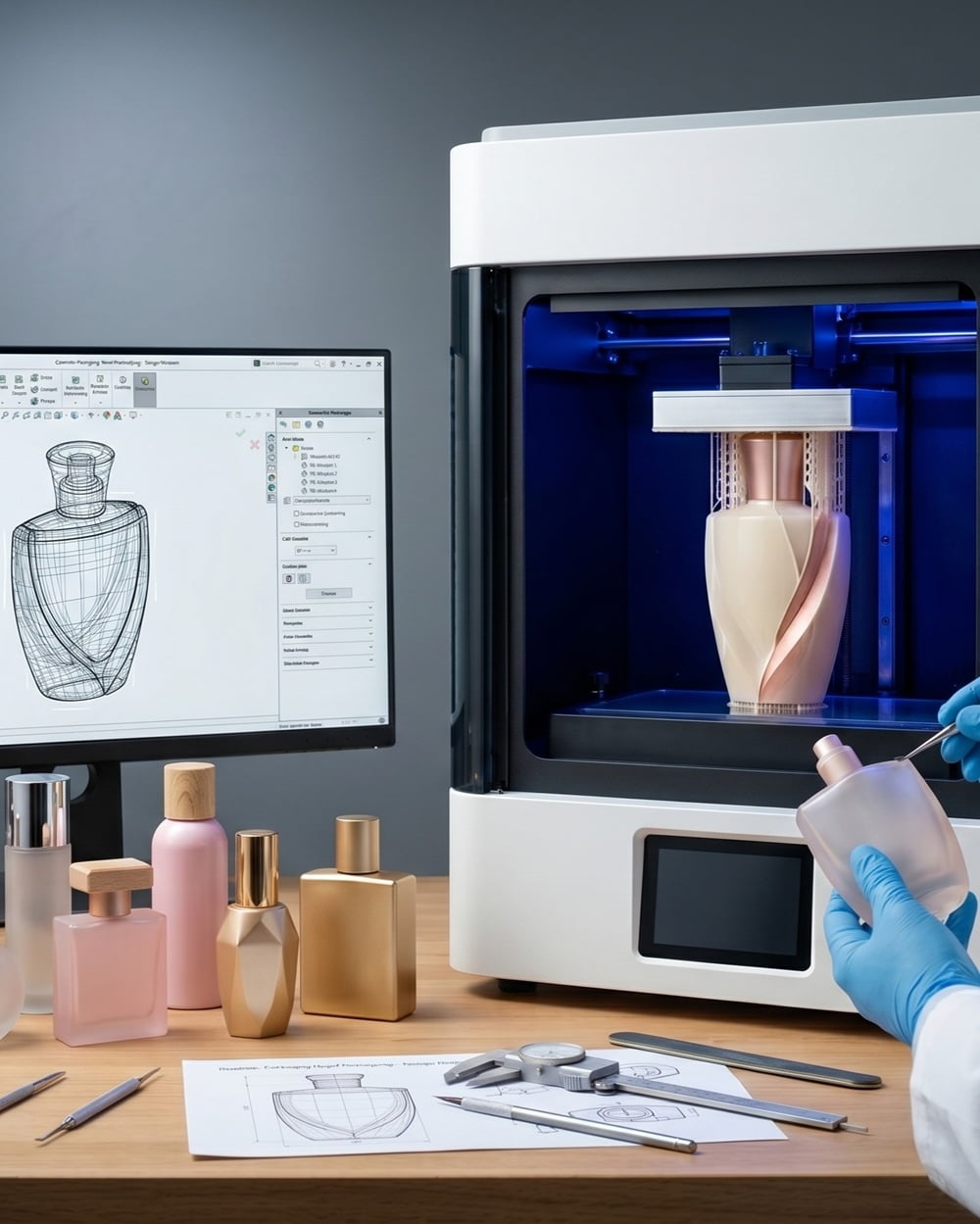 3D Prototyping and Physical Sampling for Cosmetic Packaging