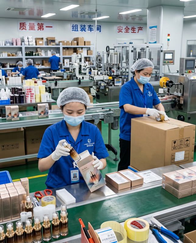 Assembly and Secure Packaging for Cosmetic Products