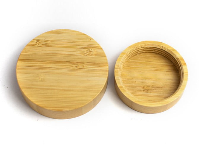 Bamboo Screw Cap for Cosmetic Jars