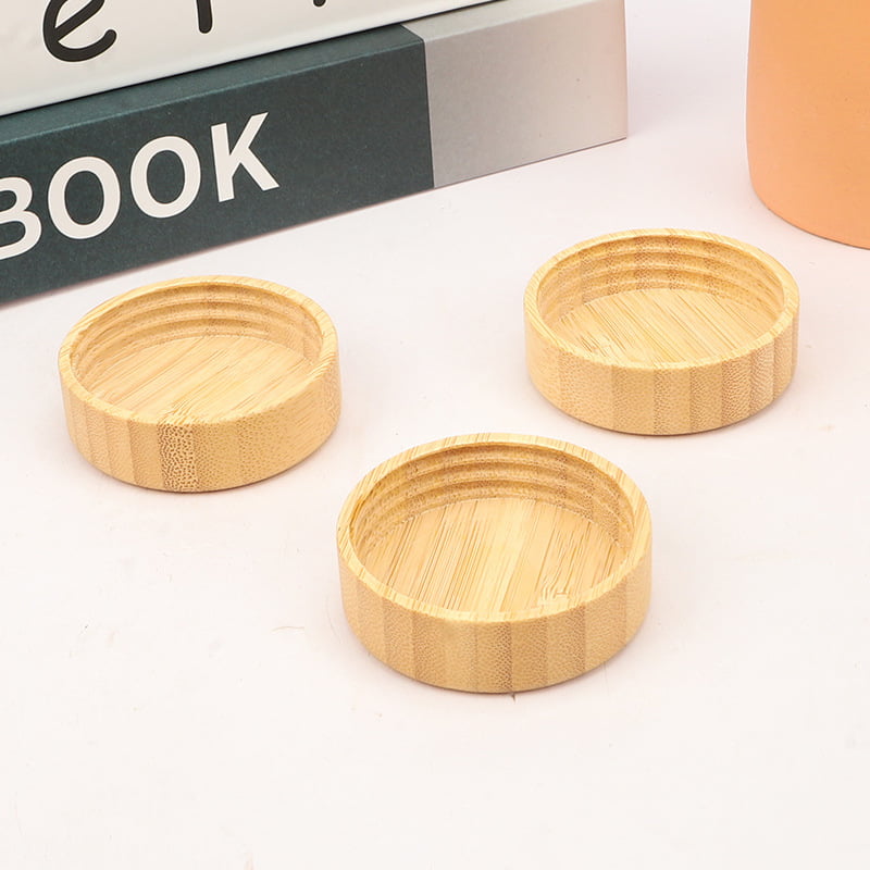 Bamboo and Wood Lids for Cosmetic Jars