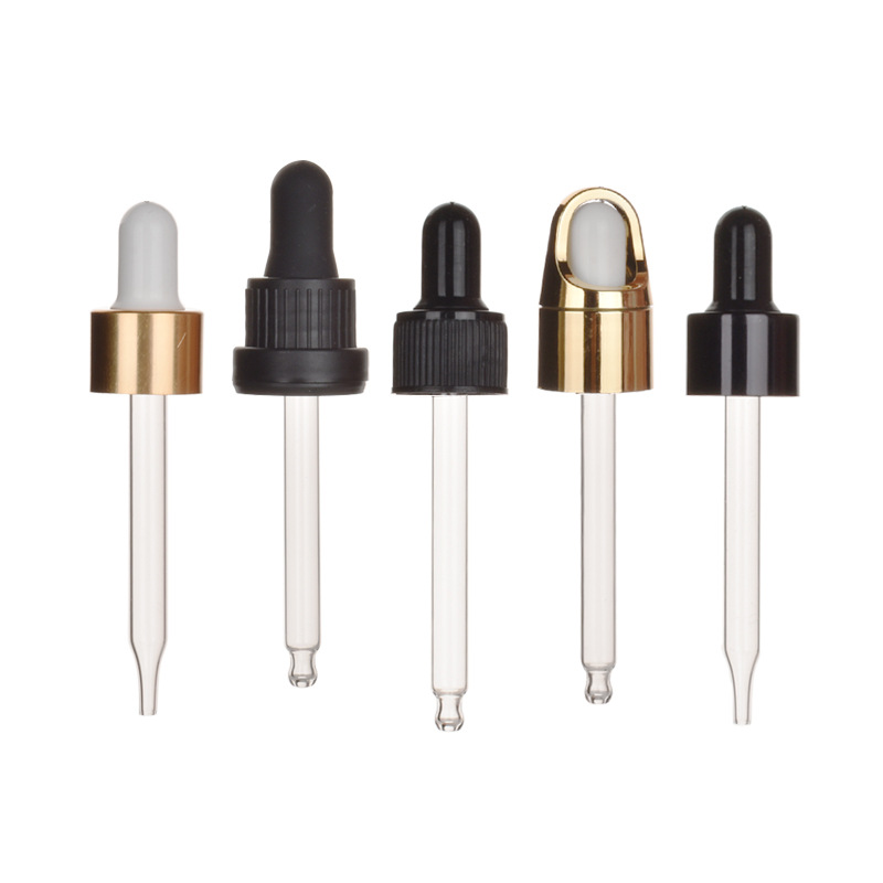 Borosilicate glass and plastic cosmetic pipettes