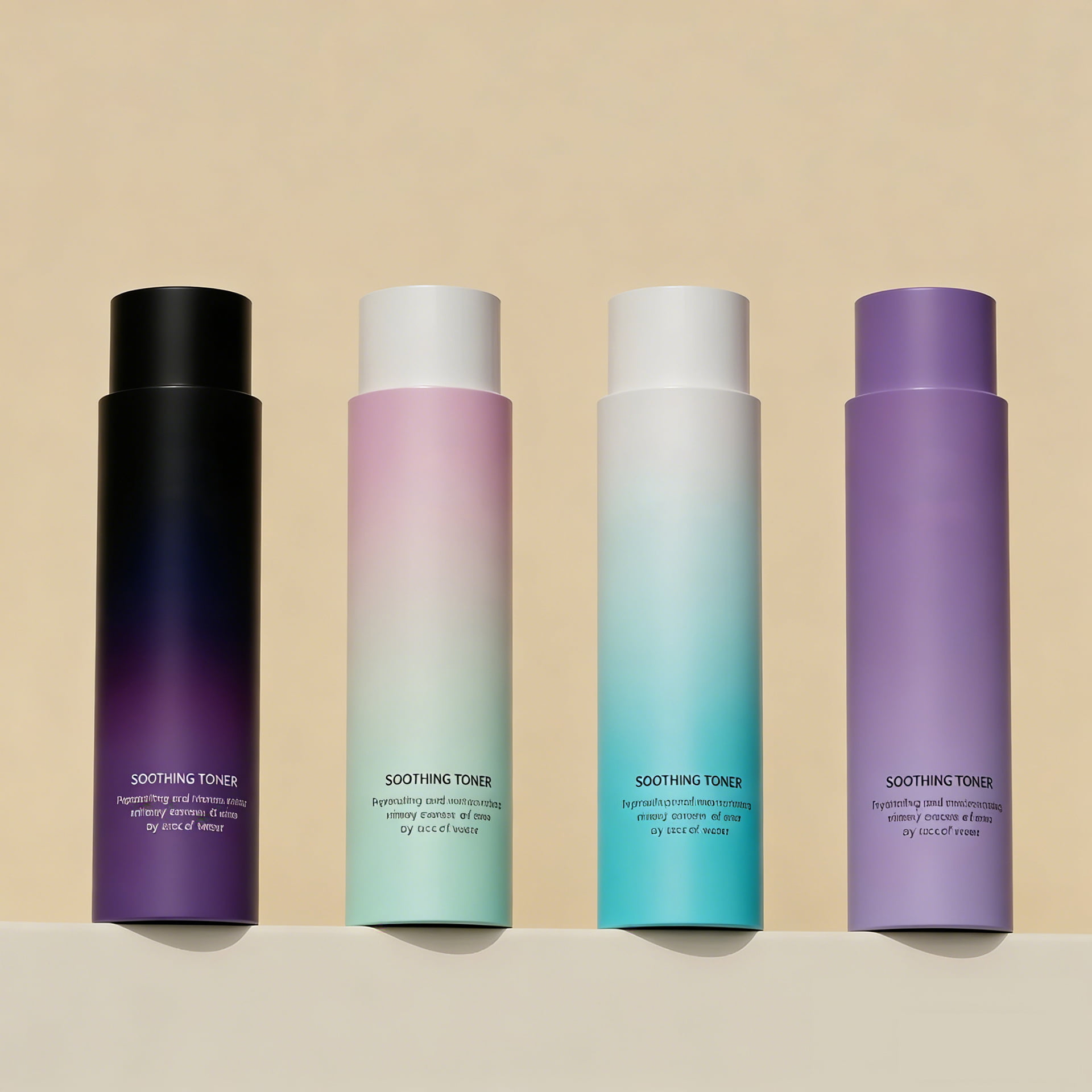 Clear PET PCR Hydrating Toner Bottle Packaging