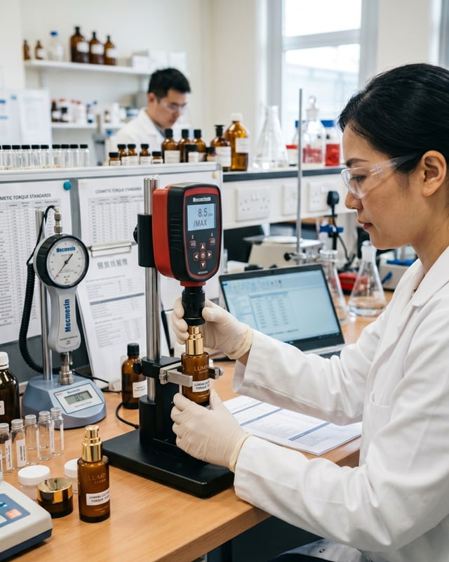 Torque Testing for Cosmetic Closures