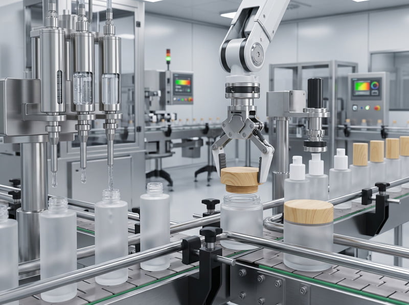 Cosmetic Packaging adapting to automated filling line