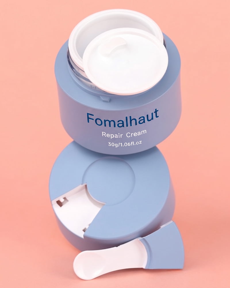 Zinc alloy cosmetic spatula perfectly fitted into the cream jar inner disc groove