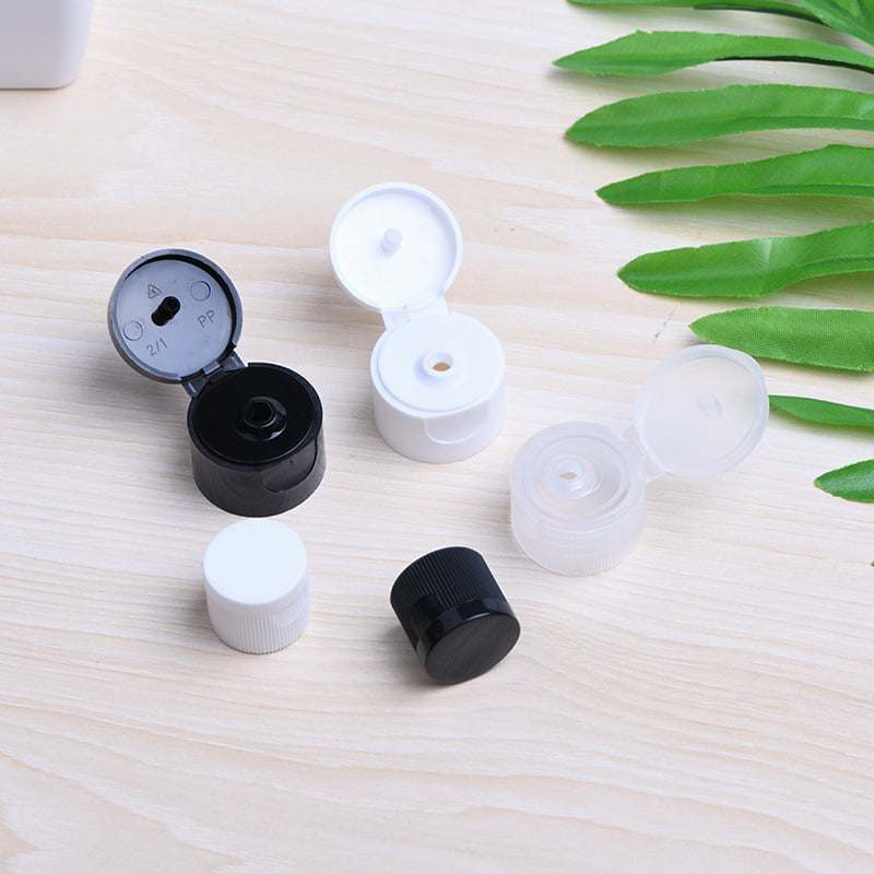 Custom PP flip-top caps, disc-top caps, and tamper-evident closures for cosmetic bottles