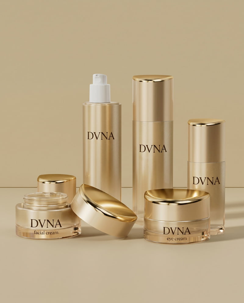 Standard glass cosmetic bottles with custom spray coating