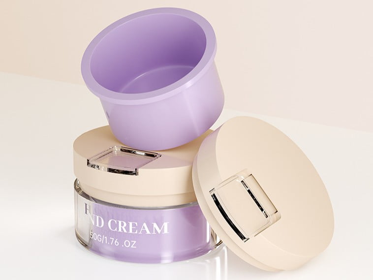 Double-Wall ABS Cosmetic Packaging with Inert Inner Cup