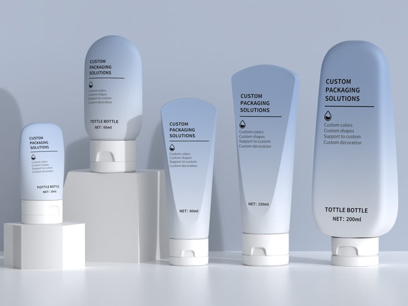 Flat and slim cosmetic packaging for envelope shipping