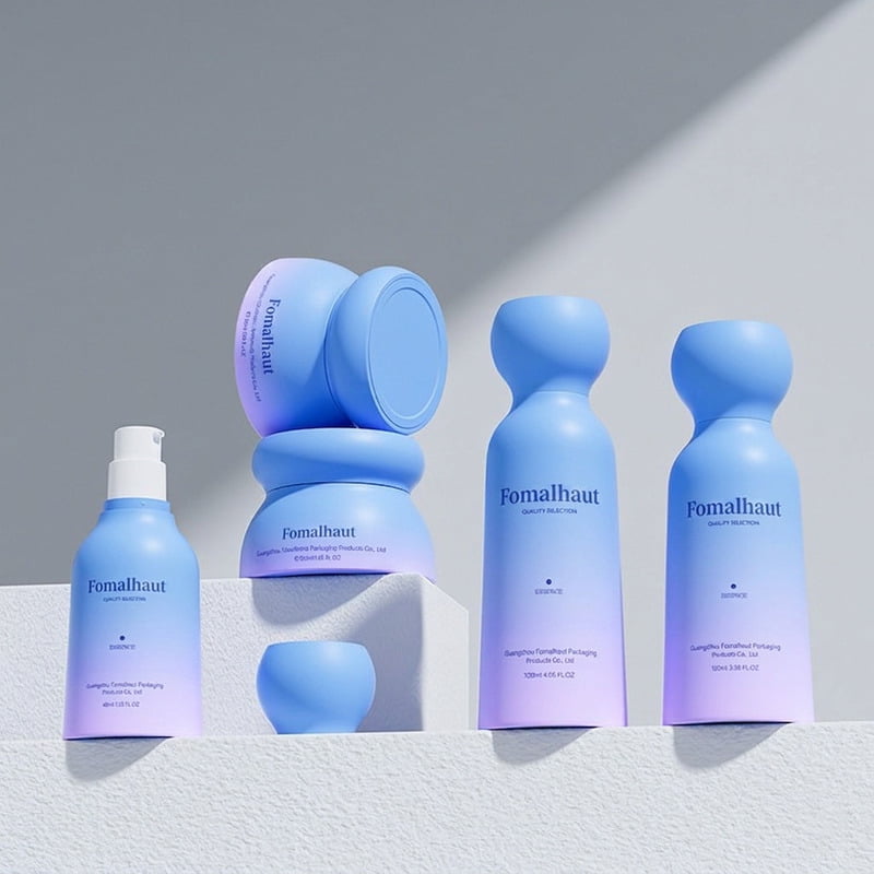 Gradient spraying on standard cosmetic bottle