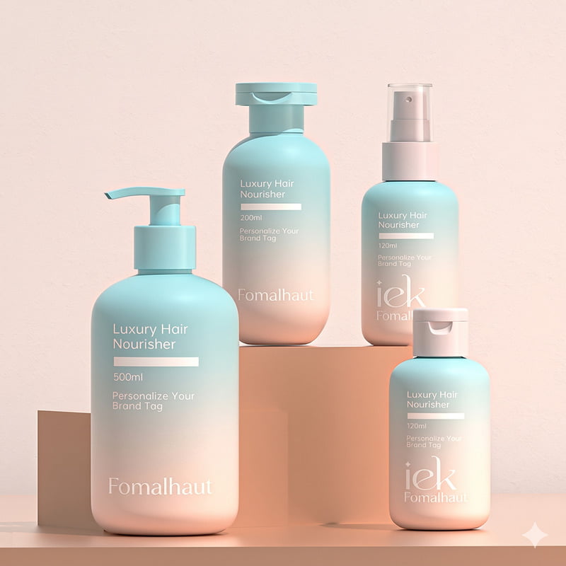 Matte opaque HDPE plastic shampoo bottles