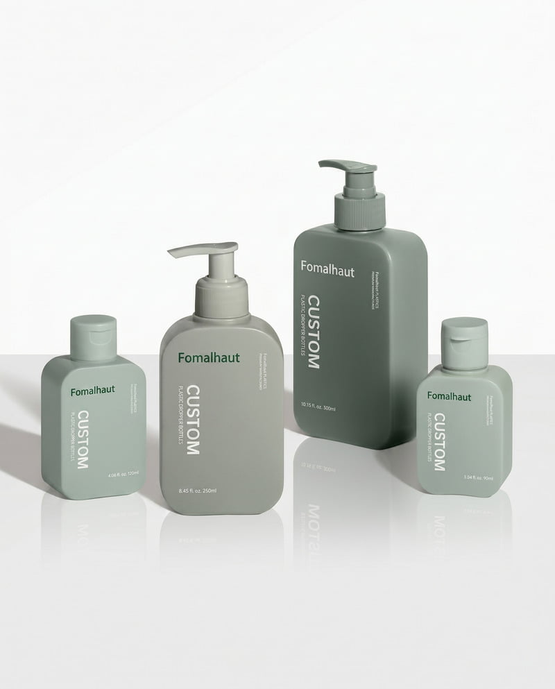 Large capacity haircare bottles, sunscreen squeeze bottles, and deodorant roll-ons made of premium HDPE cosmetic packaging material