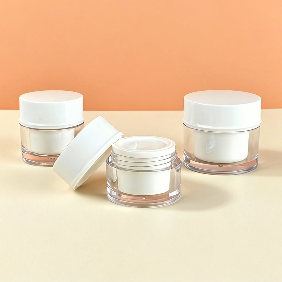 Heavy-wall PETG cosmetic jars with crystal-clear thick bases and custom PP inner liners for premium anti-aging face creams