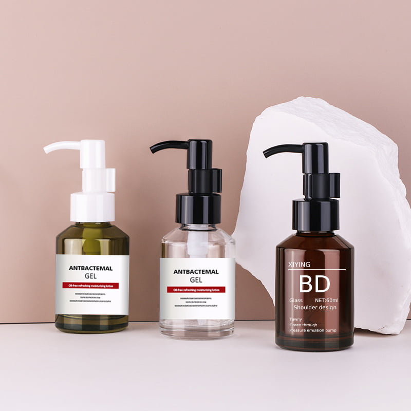Oil-resistant PET cosmetic bottles with leak-proof lock pumps for cleansing oils