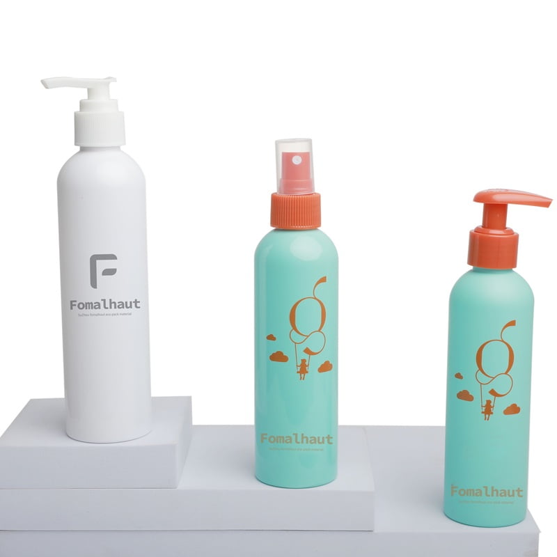 Certified Post-Consumer Recycled plastic cosmetic bottles