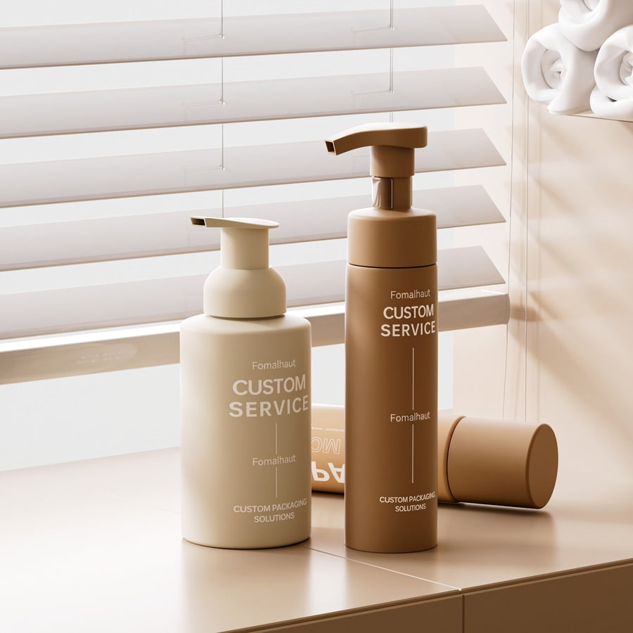 PET foamer bottles with precision foaming pumps for facial cleansing mousse