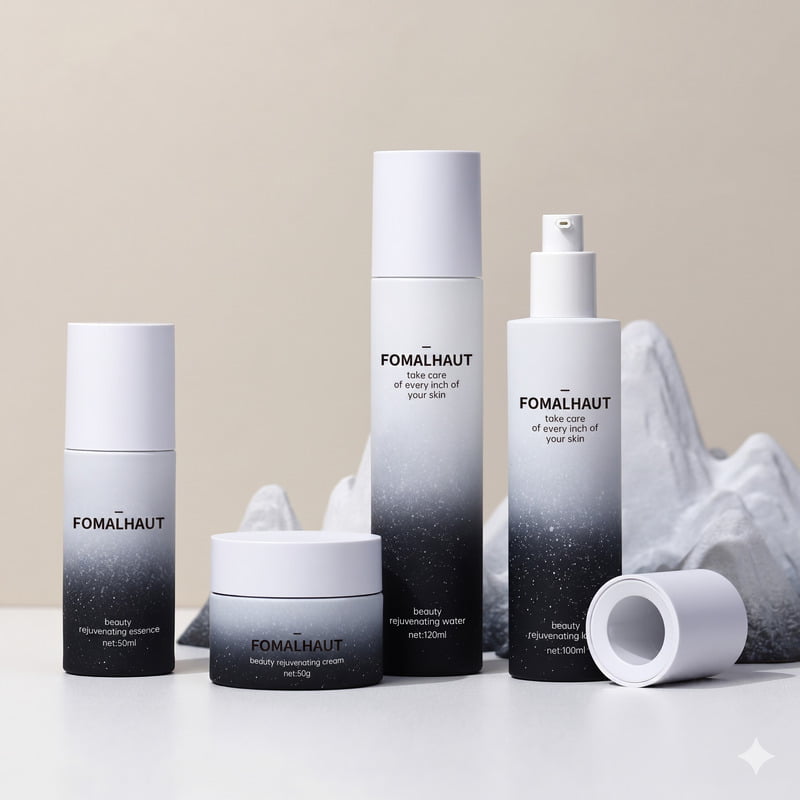 Frosted PP plastic airless bottles and inner jars