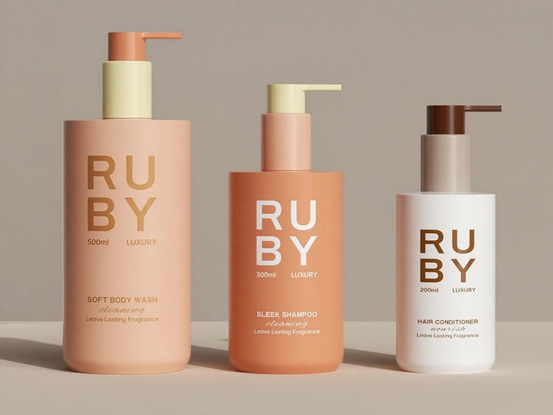 Premium frosted shampoo and lotion bottles with durable silk-screen printing