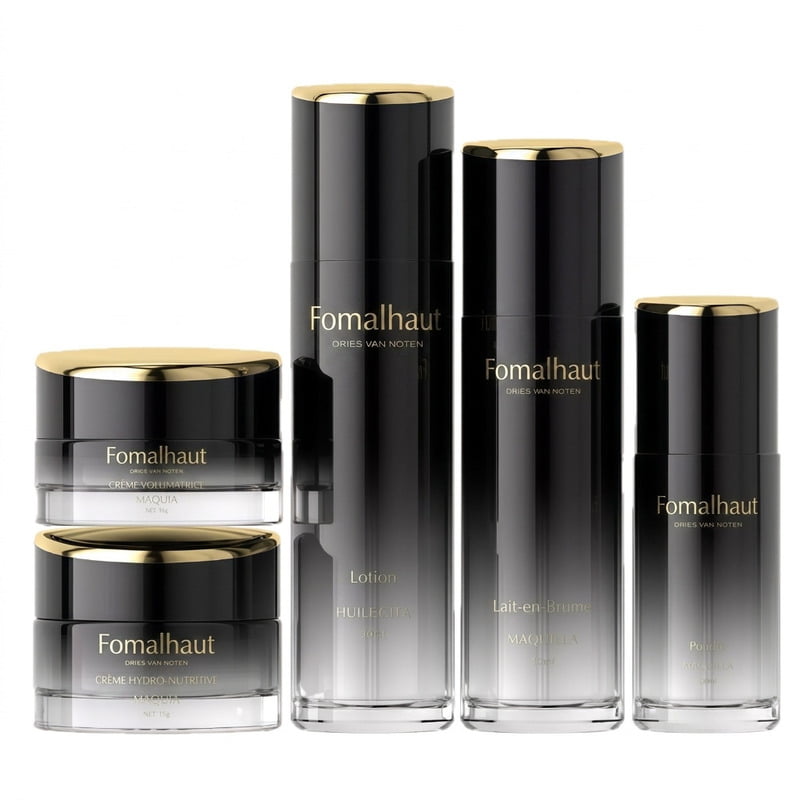 Premium thick-wall glass cosmetic packaging for serums and creams