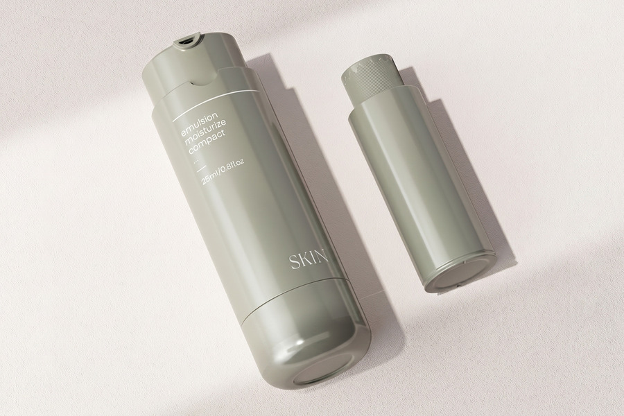 Refillable airless pump bottles for skincare