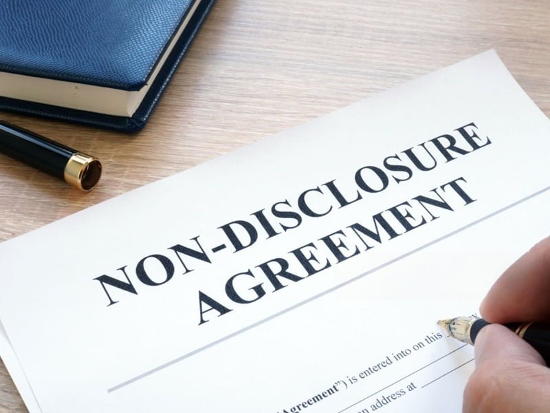 Signing Non-Disclosure Agreement for cosmetic brand protection