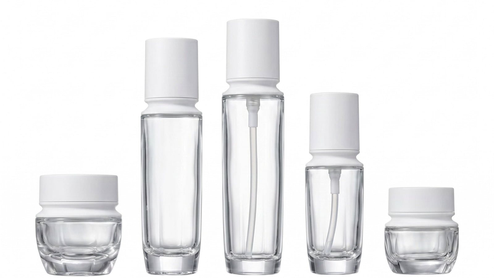 Standard heavy-base glass cosmetic packaging container