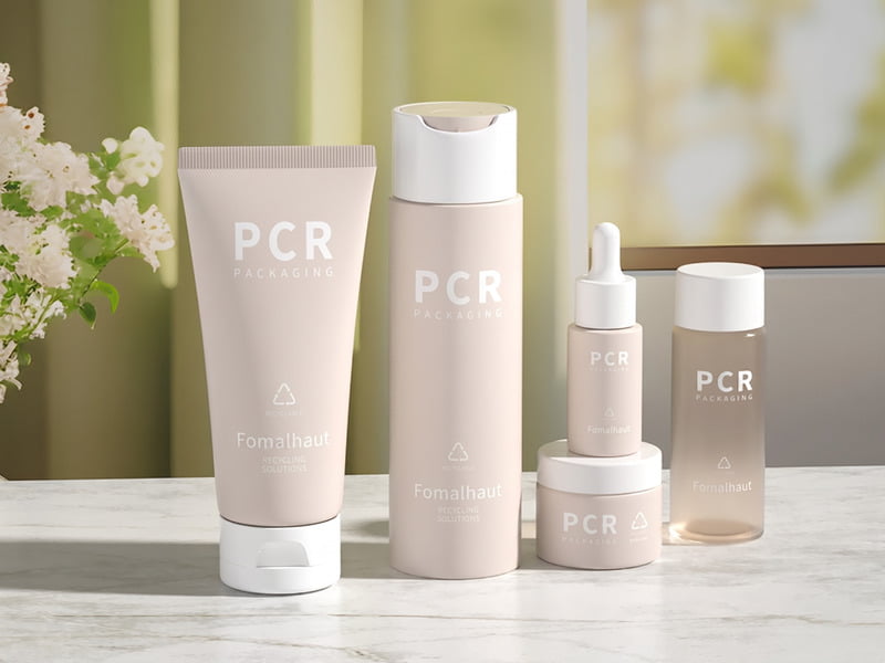 Eco-friendly PCR plastic and sugarcane tube cosmetic packaging