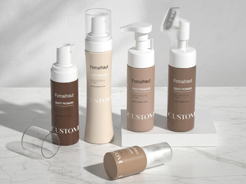 Cosmetic foamer pump bottles for cleansing mousse