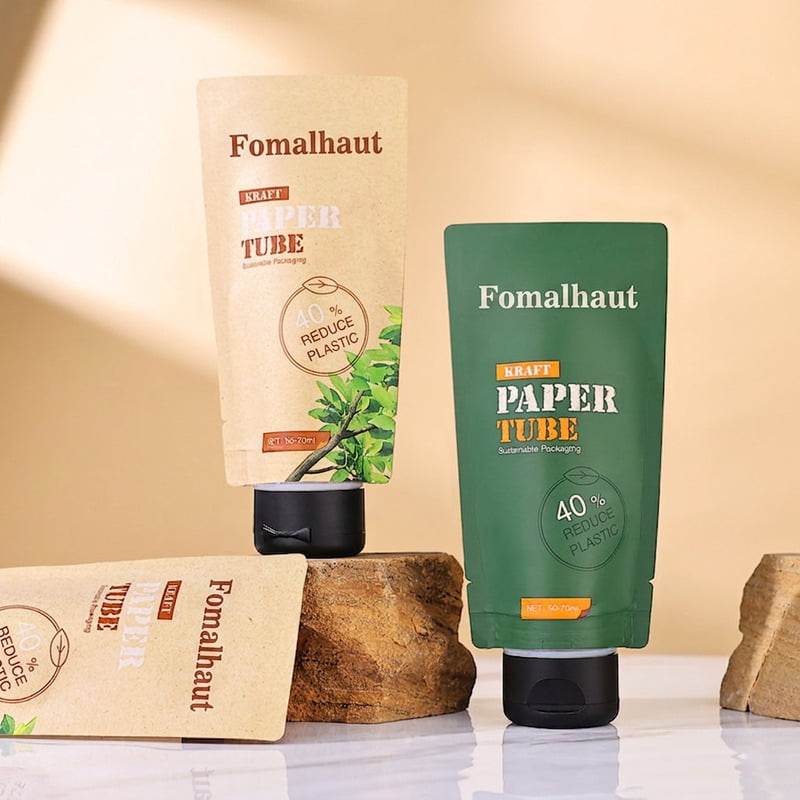 FSC certified minimalist kraft paper tubes and molded paper boxes