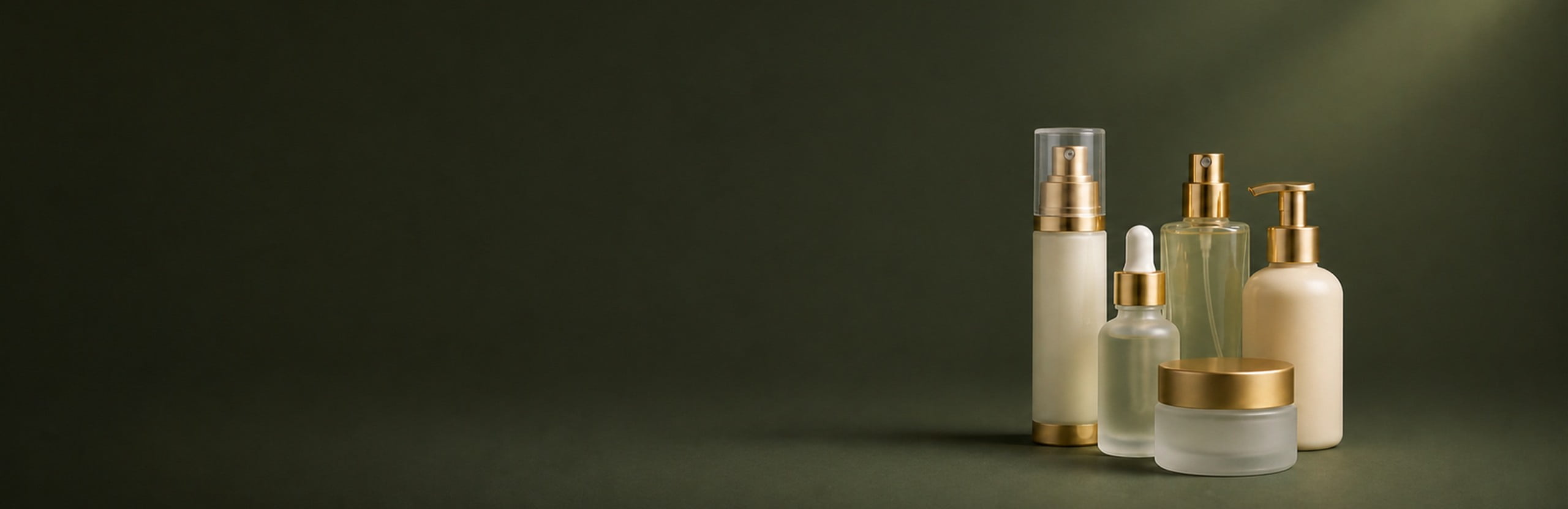 Premium cosmetic packaging bottles and jars for skincare and personal care applications